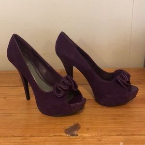 Purple Suede Pumps